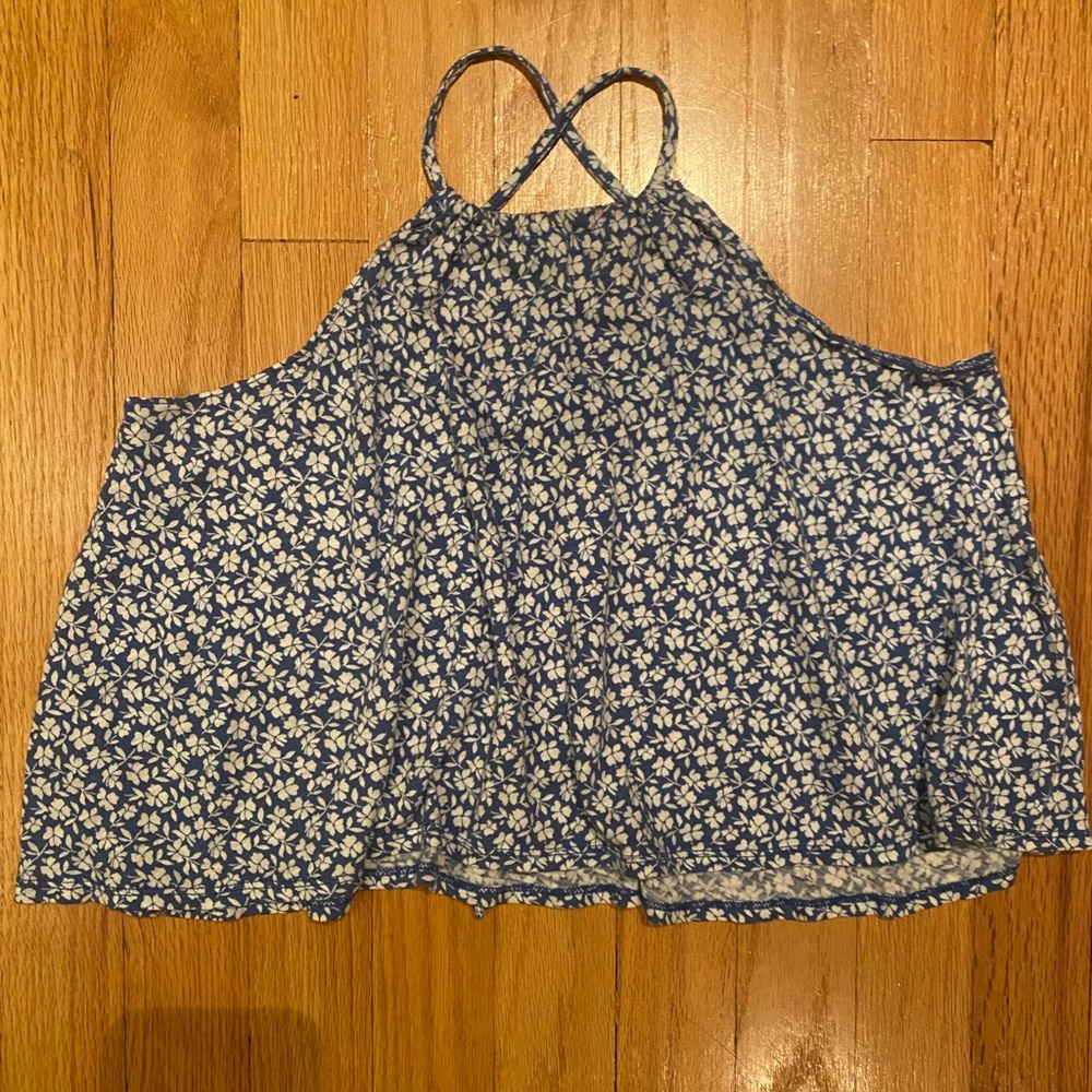 Floral Hollister high neck crop top